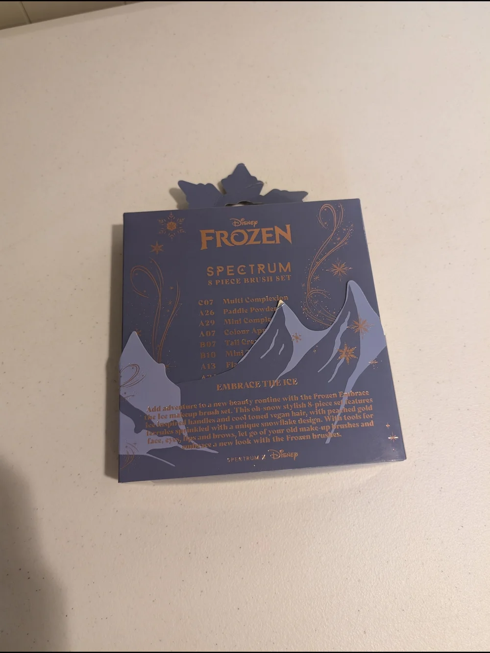 Disney Frozen 8-Piece Makeup Brush Set - Lavender & Gold